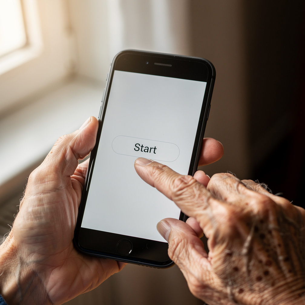 Close up of hands using touchscreen gestures on a smartphone